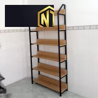 KỆ SẢN PHẨM KHUNG SẮT GỖ